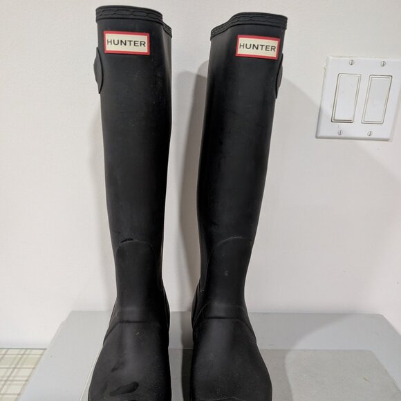 Hunter men's long Rain Boots - Picture 1 of 7